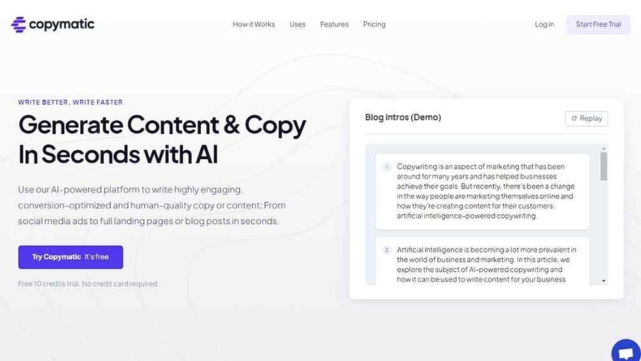 copymatic ai copywriter